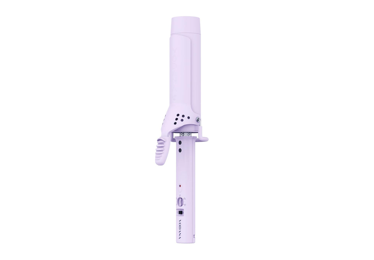 VODANA Professional GlamWave Ceramic Curling Iron, Long-Lasting Natural Curls, Instant Heat, Hair Curler, Curling Wand, Available in USA (1.4 inch, White)
