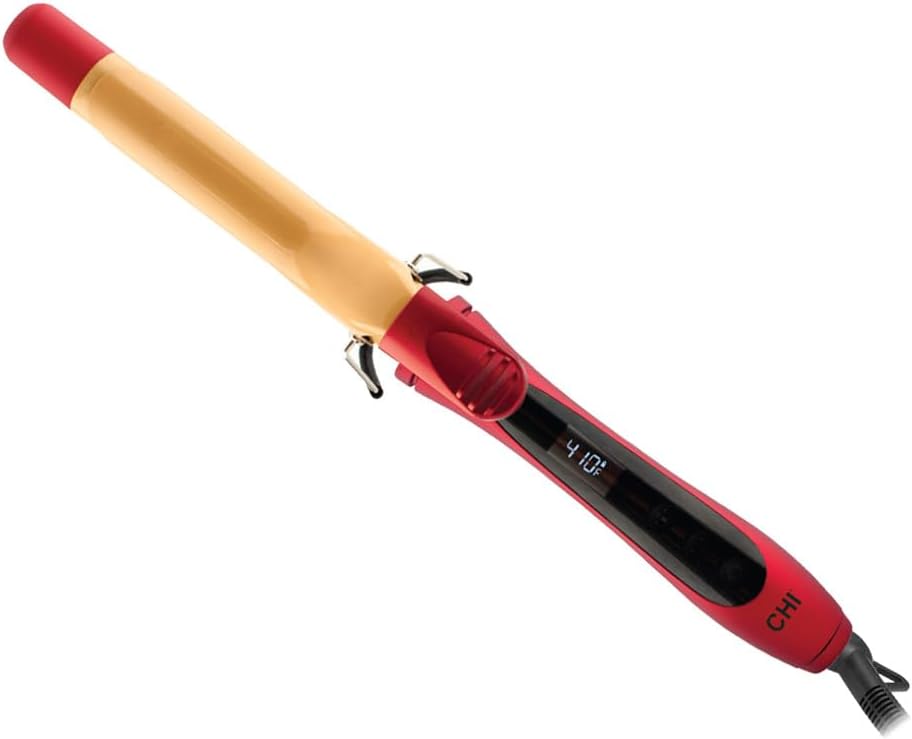 CHI Air Texture Fire Red Ceramic Curl Iron, 26 Oz