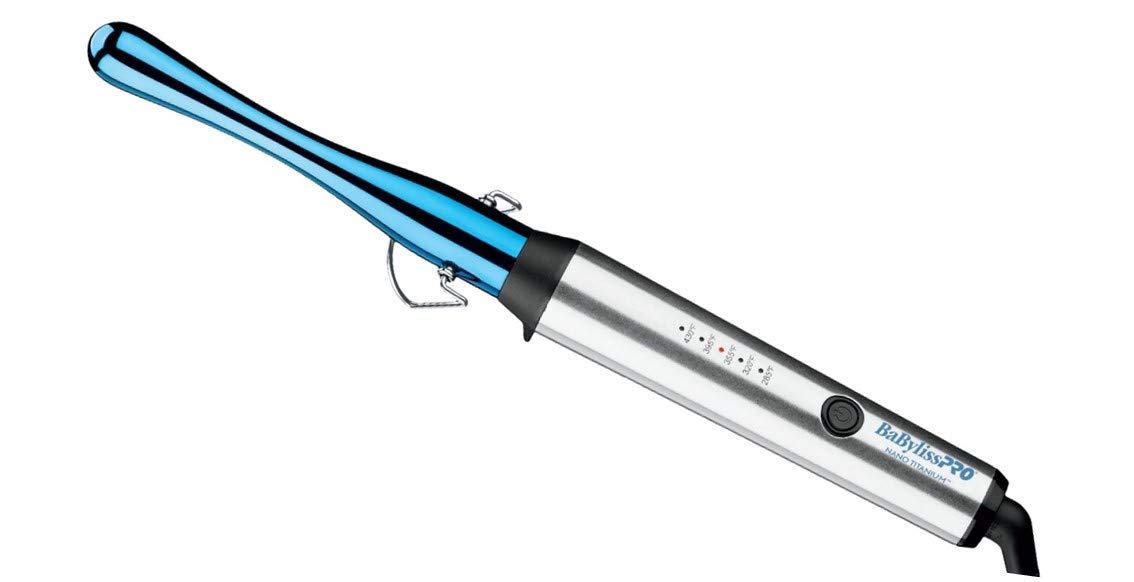 BabylissPRO Nano Titanium Professional Curling Wand For All Hair Types, Reaches 430 Degrees For Long Lasting Curls