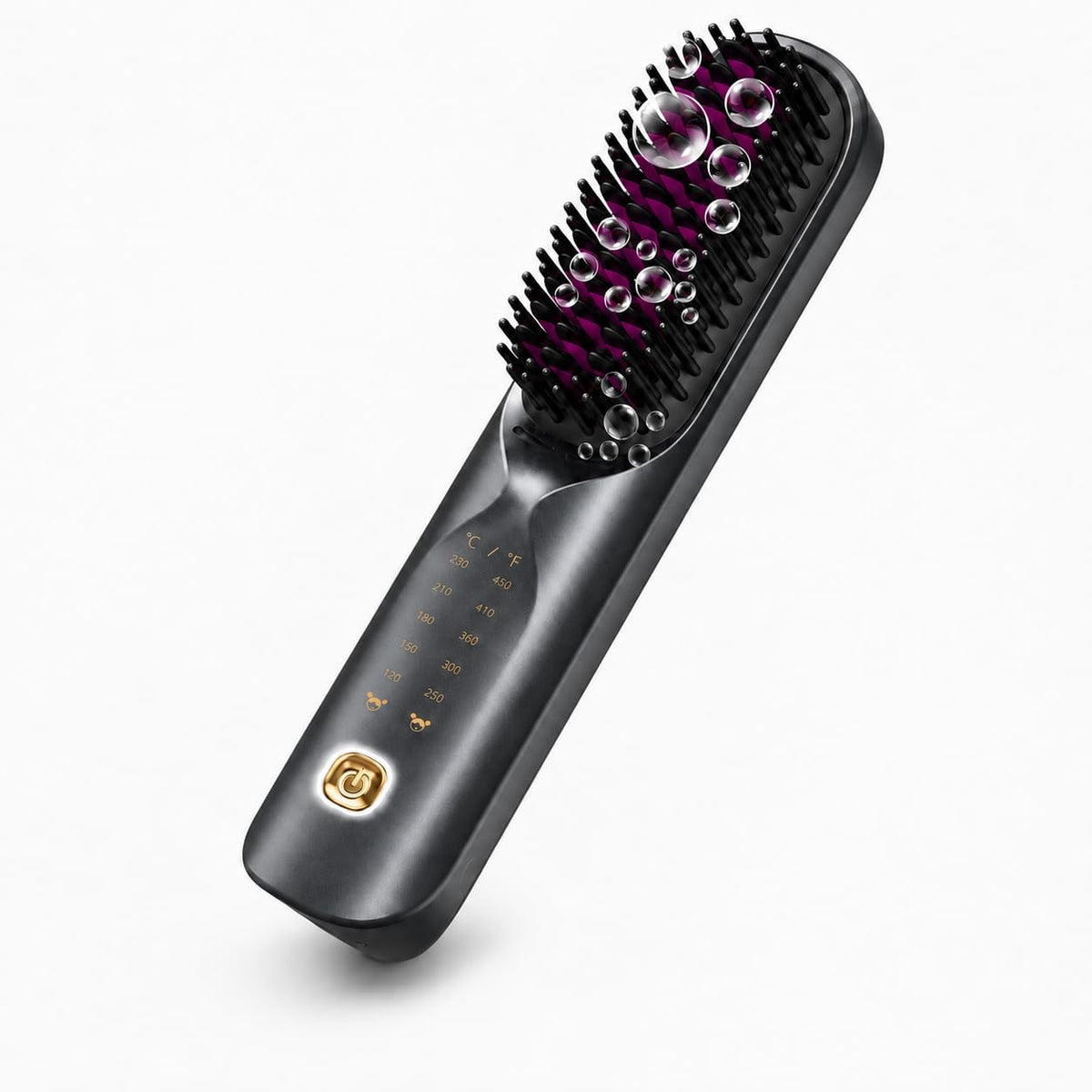 Bopcal Cordless Hair Straightener Brush for Travel, Upgraded Mini Portable Hair Straightening Brush for Women & Men, 300M Anti-Frizz Negative lons Straightening Comb, lonic Care & Fast Heating