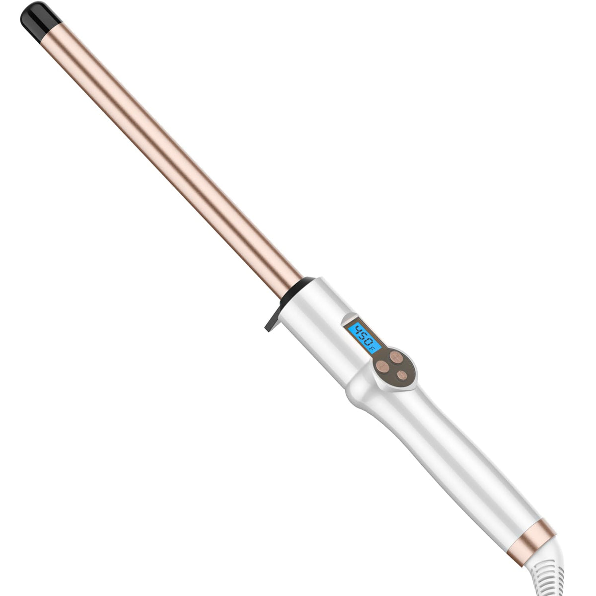 1 Inch Extra Long Barrel Curling Wand Ceramic for Long Hair No-Clamp