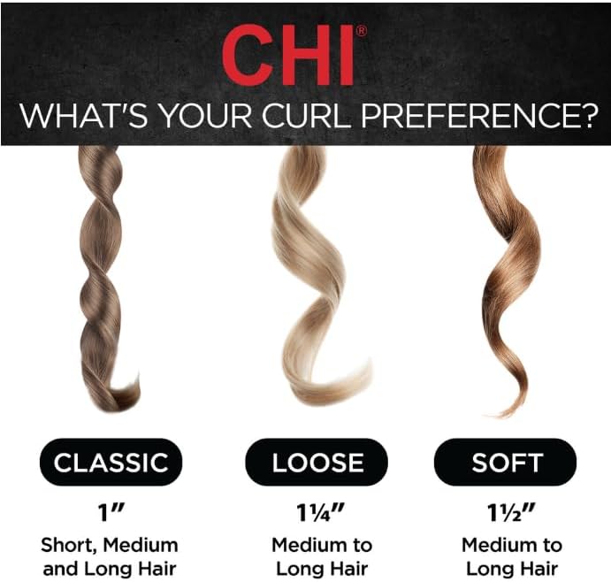 CHI Air Texture Fire Red Ceramic Curl Iron, 26 Oz