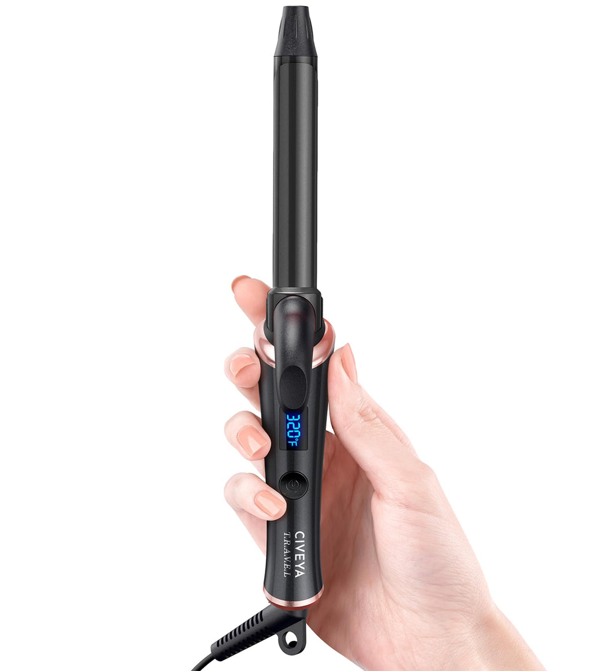 CIVEYA 1 Inch Mini Travel Curling Iron for Short Hair