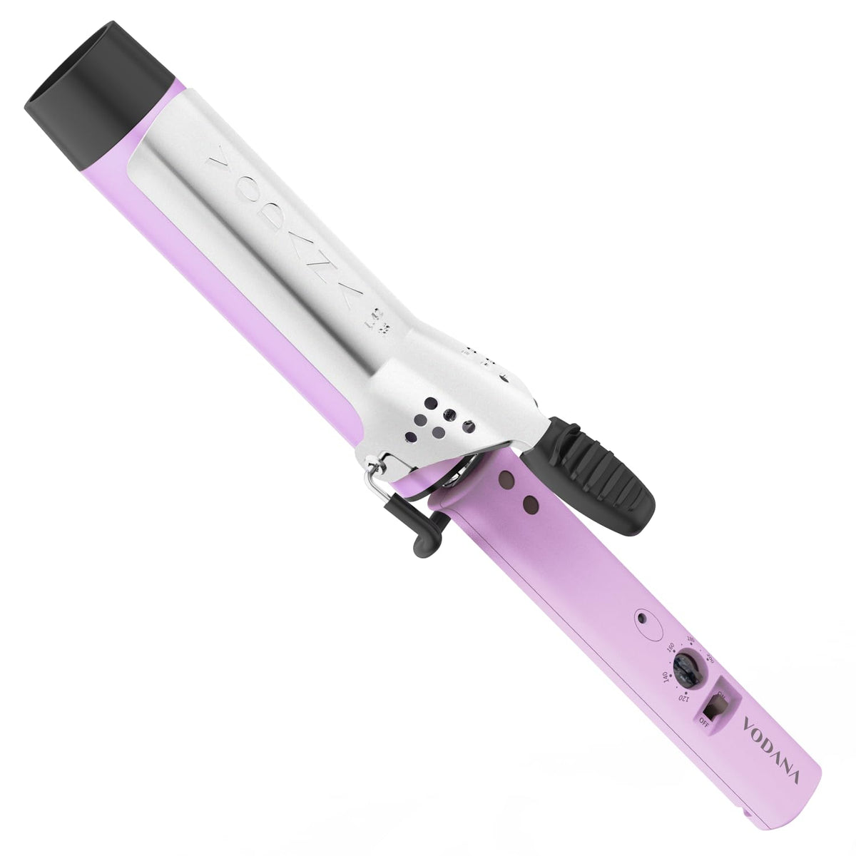 VODANA Professional GlamWave Ceramic Curling Iron, Long-Lasting Natural Curls, Instant Heat, Hair Curler, Curling Wand, Available in USA (1.4 inch, White)