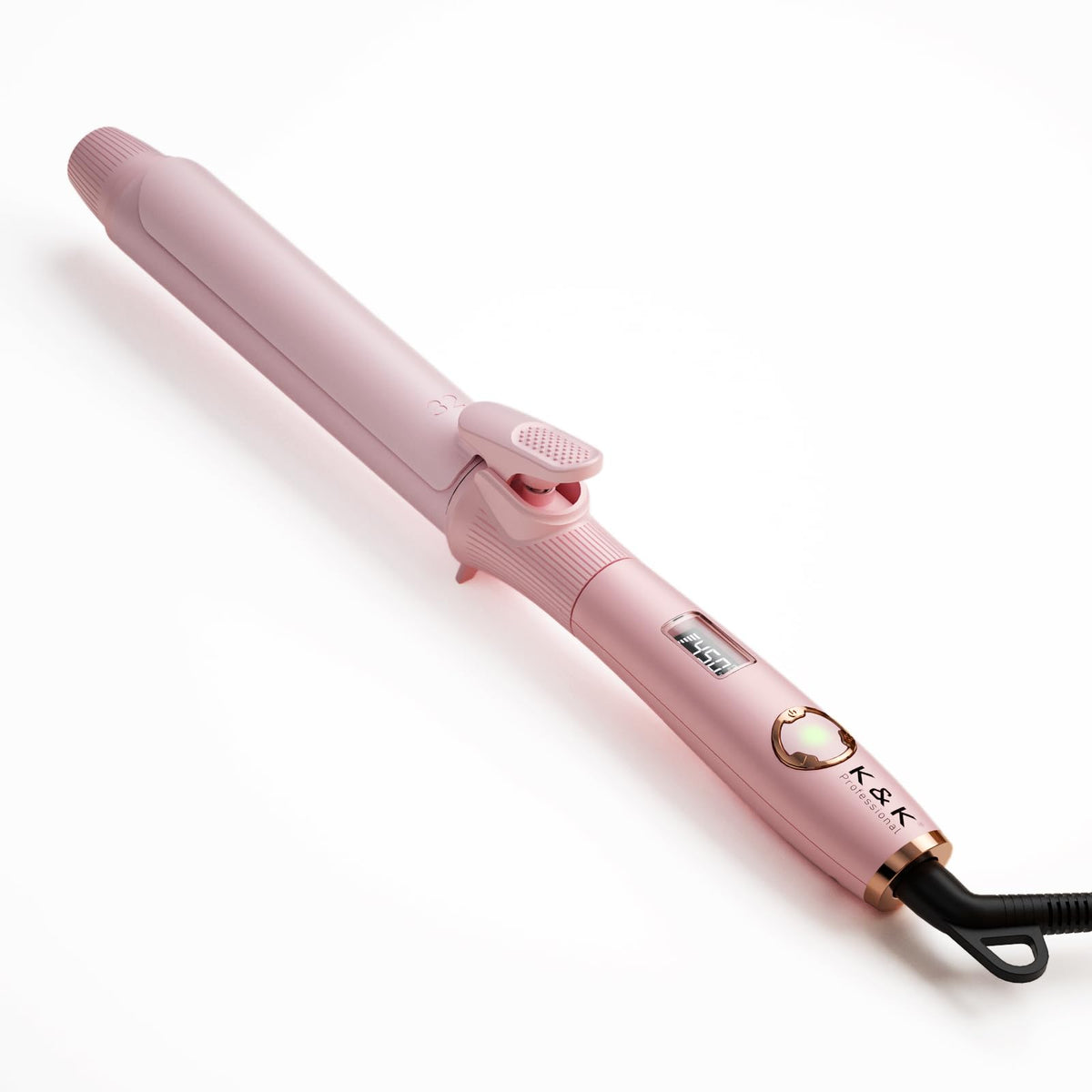 1 Inch Curling Iron with Clipped Tourmaline Ceramic Barrel Professional 1.25 Inch Hair Curler up to 450°F Dual Voltage for Traveling 60 Mins Auto Off Suit for Different (Black, 1 inch)