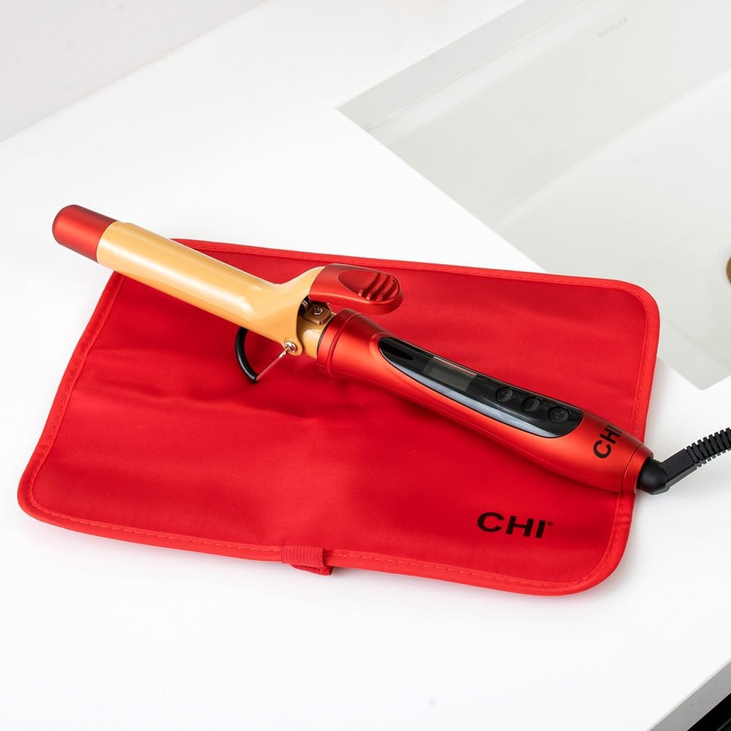 CHI Air Texture Fire Red Ceramic Curl Iron, 26 Oz