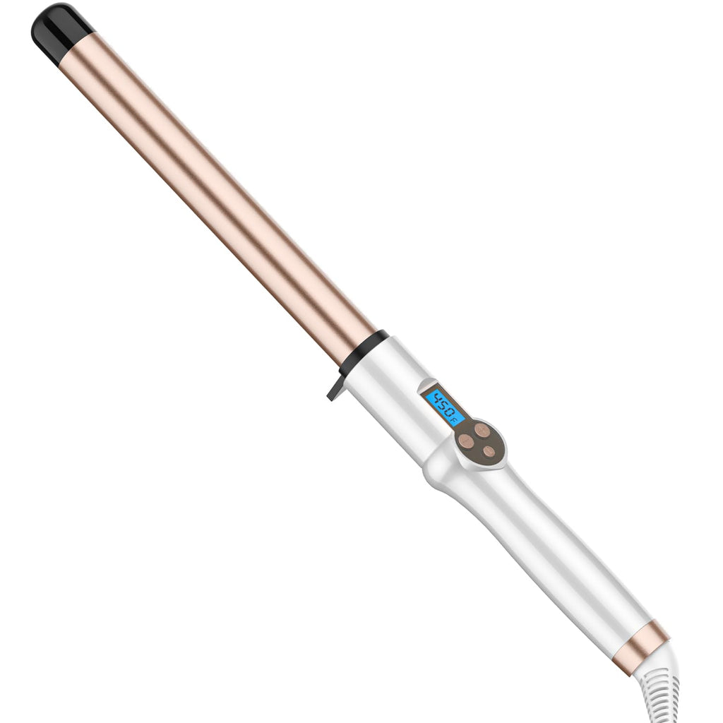 1 Inch Extra Long Barrel Curling Wand Ceramic for Long Hair No-Clamp