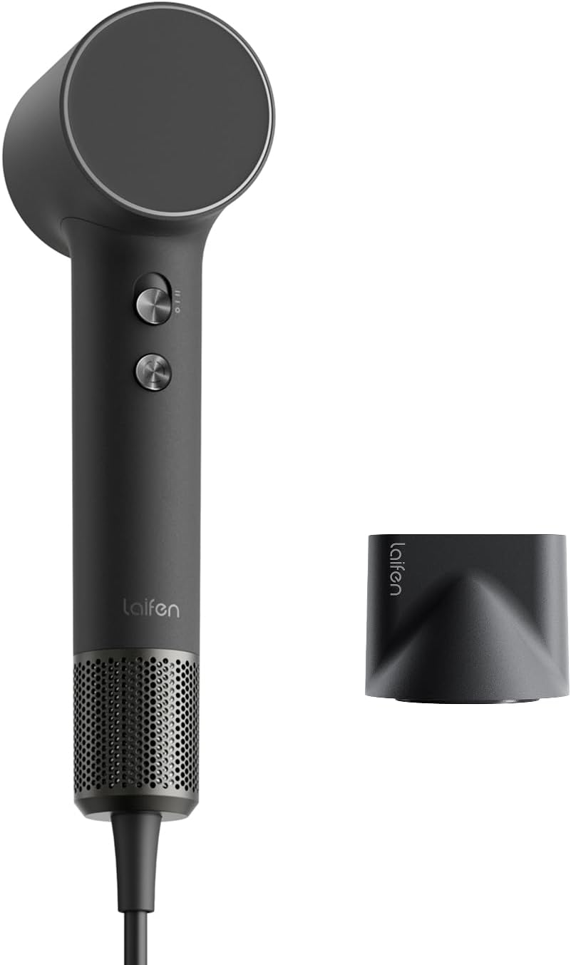 Laifen MINI Hair Dryer, Lightweight and Compact High Speed 200M Ionic Blow Dryer with 110, 000 RPM Powerful Motor for Fast Drying, Low Noise, Hairdryer with Magnetic Nozzle, Child Mode, HD310