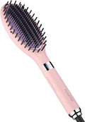 Rozamor Ionic Hair Straightener Brush, Ceramic Straightening Brush with LCD