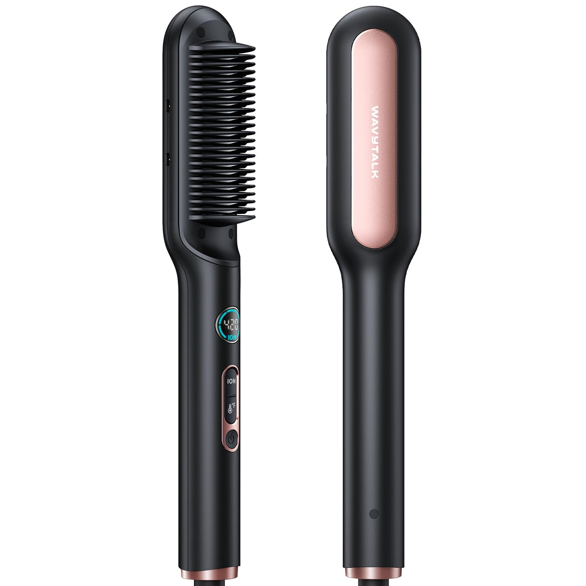 Wavytalk Hair Straightener Brush, Sleek Sweep Ionic Straightening Brush