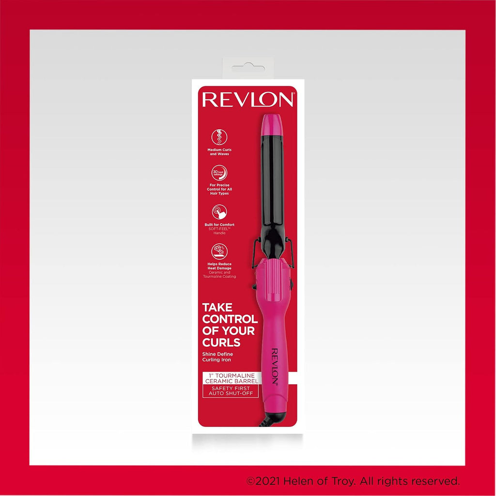 Revlon Tourmaline + Ceramic Curling Iron | Boost Shine, Guards Against Heat Damage (1 in)