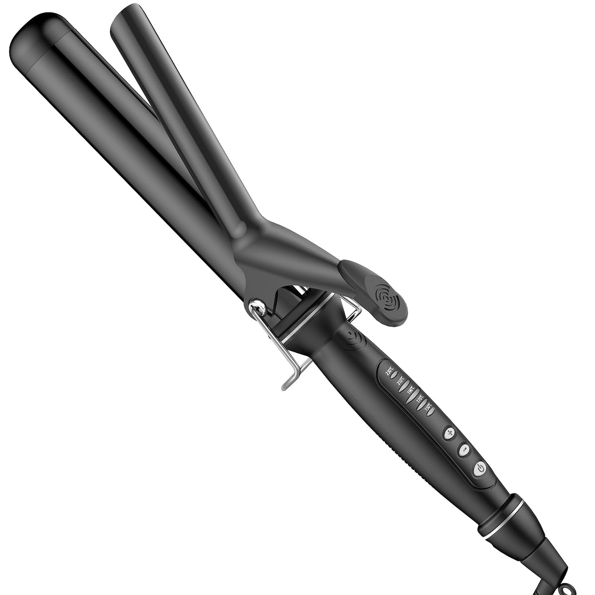 SAOSA 1 1/2 Inch Curling Iron, Tourmaline Ceramic Extra Long Barrel Curling Iron 1.5 Inch with Auto Shut-Off, Dual Voltage 110-240V Hair Curler Suitable for Travel, Including Glove