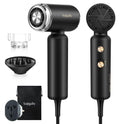 Dual Voltage Travel Hair Dryer, Mini High-Speed Blow Dryer for Fast Drying, Ionic Hairdryer with Diffuser Gift Women, Lightweight Compact Portable,Quiet,European International 100-240V,Black
