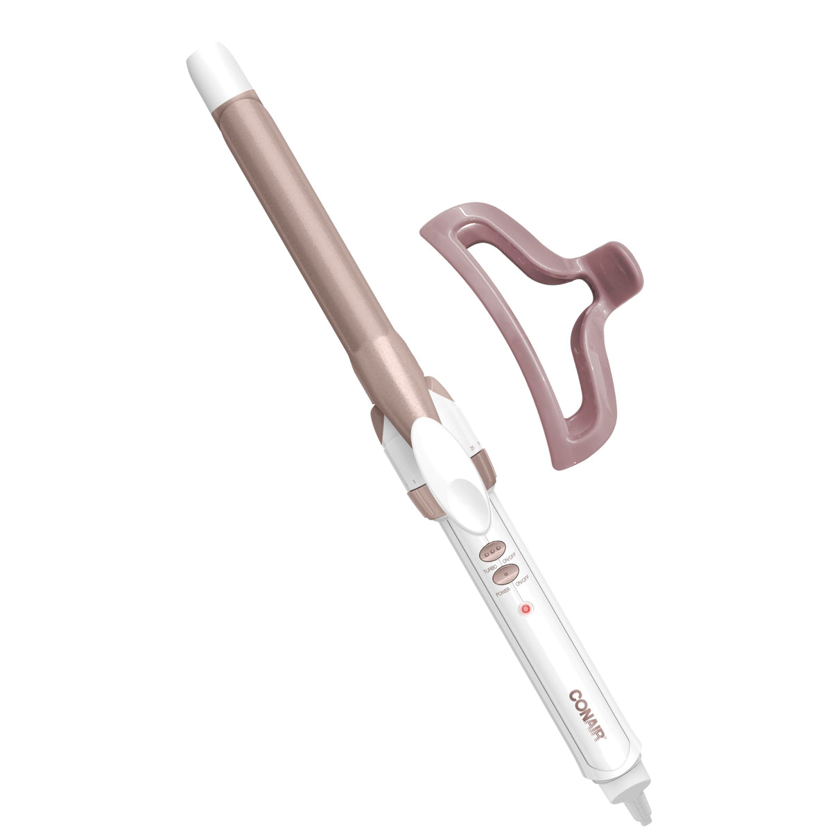 Conair Curling Iron, Double Ceramic, 1 1/4-in. Width, White/Rose Gold