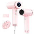 Hair Dryer - 160,000 RPM Ionic Blow Dryer - High Speed Fast Drying Professional Hairdryer for Smooth, 9 Temps Set for Women, 500 Million Negative Ions, Lightweight 0.8lb for Travel, Auto Clean