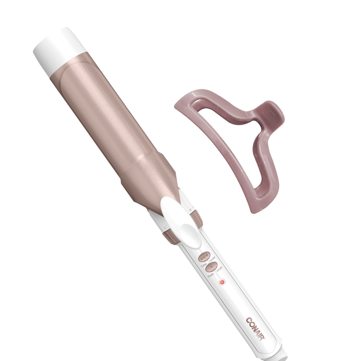 Conair Curling Iron, Double Ceramic, 1 1/4-in. Width, White/Rose Gold