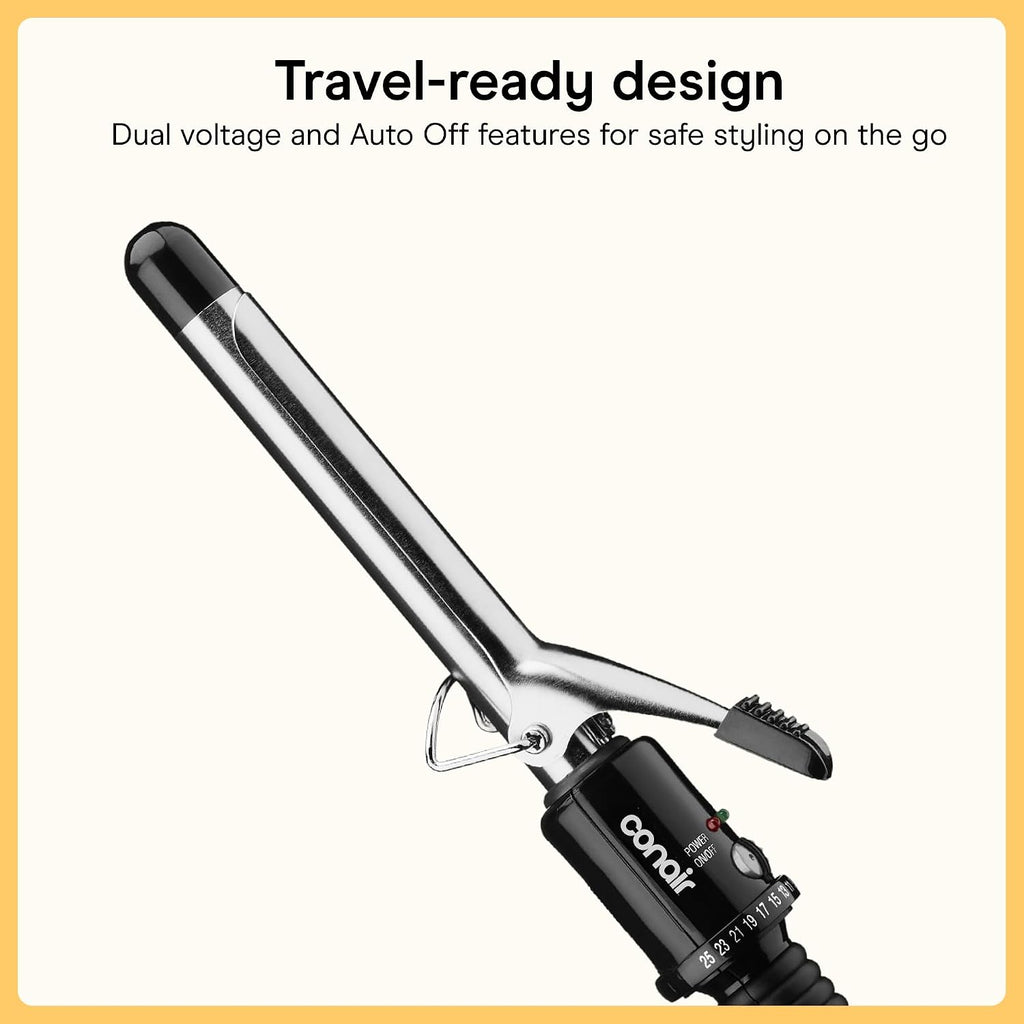 Conair Curling Iron, Short to Medium Hair, 3/4-in. Barrel, Black/Silver
