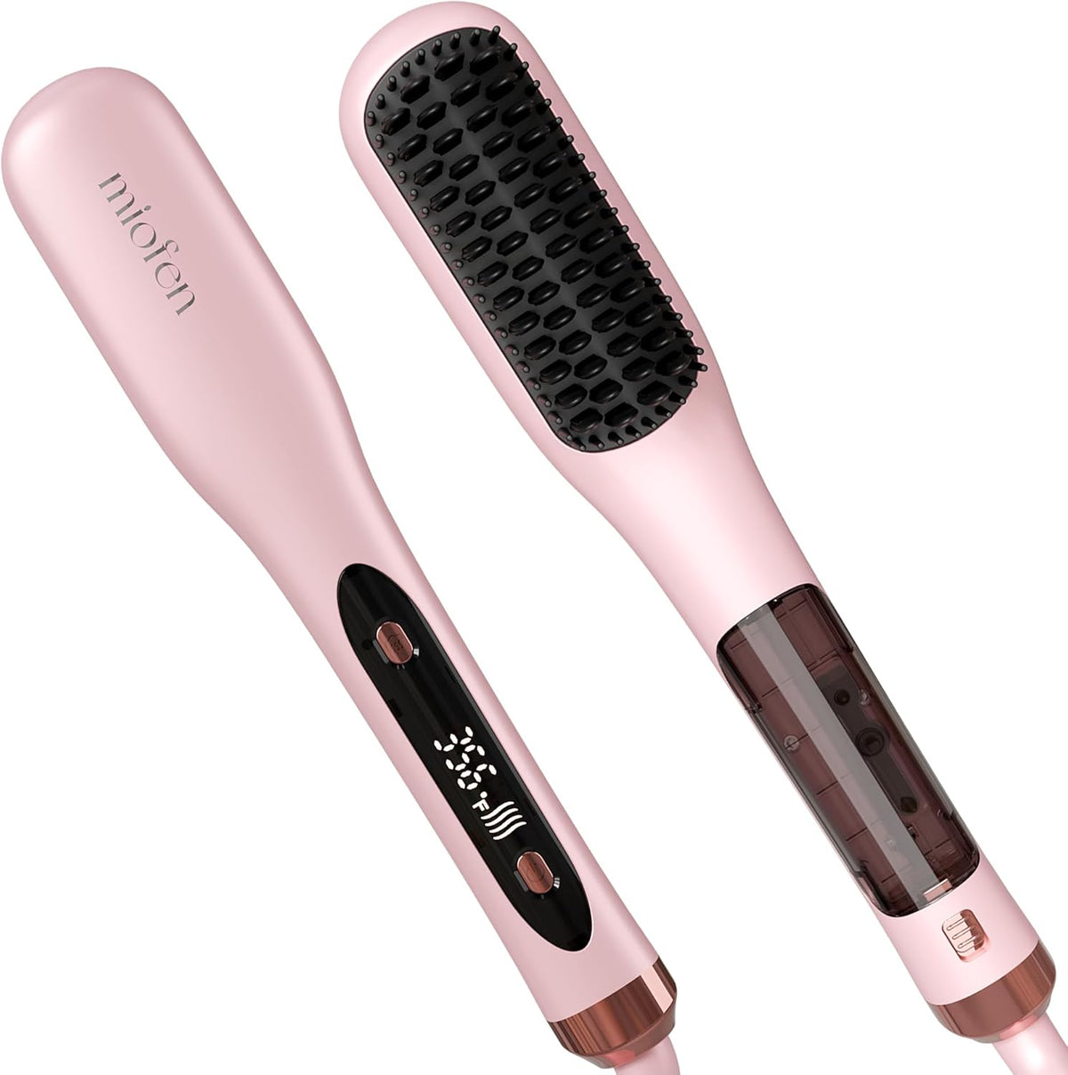 Steam Hair Straightener Brush, 3-in-1 Pro Hair Straightening Brush for Women and Coily Hair, Anti-Frizz and Hair Nourishment with Less Damage, Travel Dual Voltage | Straightener Brush