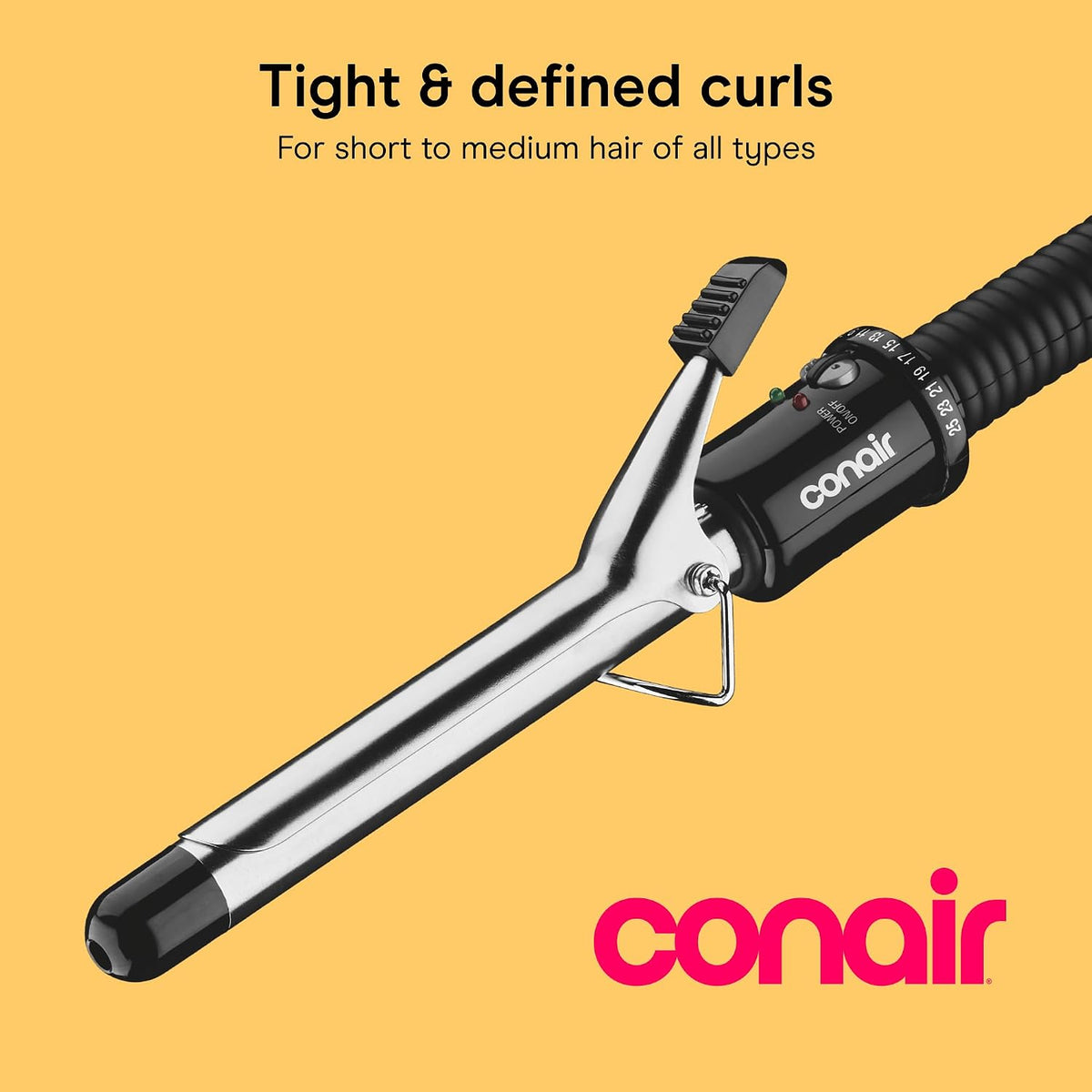 Conair Curling Iron, Short to Medium Hair, 3/4-in. Barrel, Black/Silver