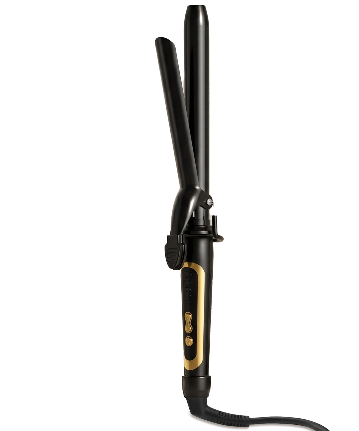Lanvier 1 Inch Extra Long Hair Curling Iron with Ceramic Tourmaline Barrel, Professional Hair Curler up to 450°F with Dual Voltage for Worldwild Use, Hair Waving Style Tool for Girls&Women–Black