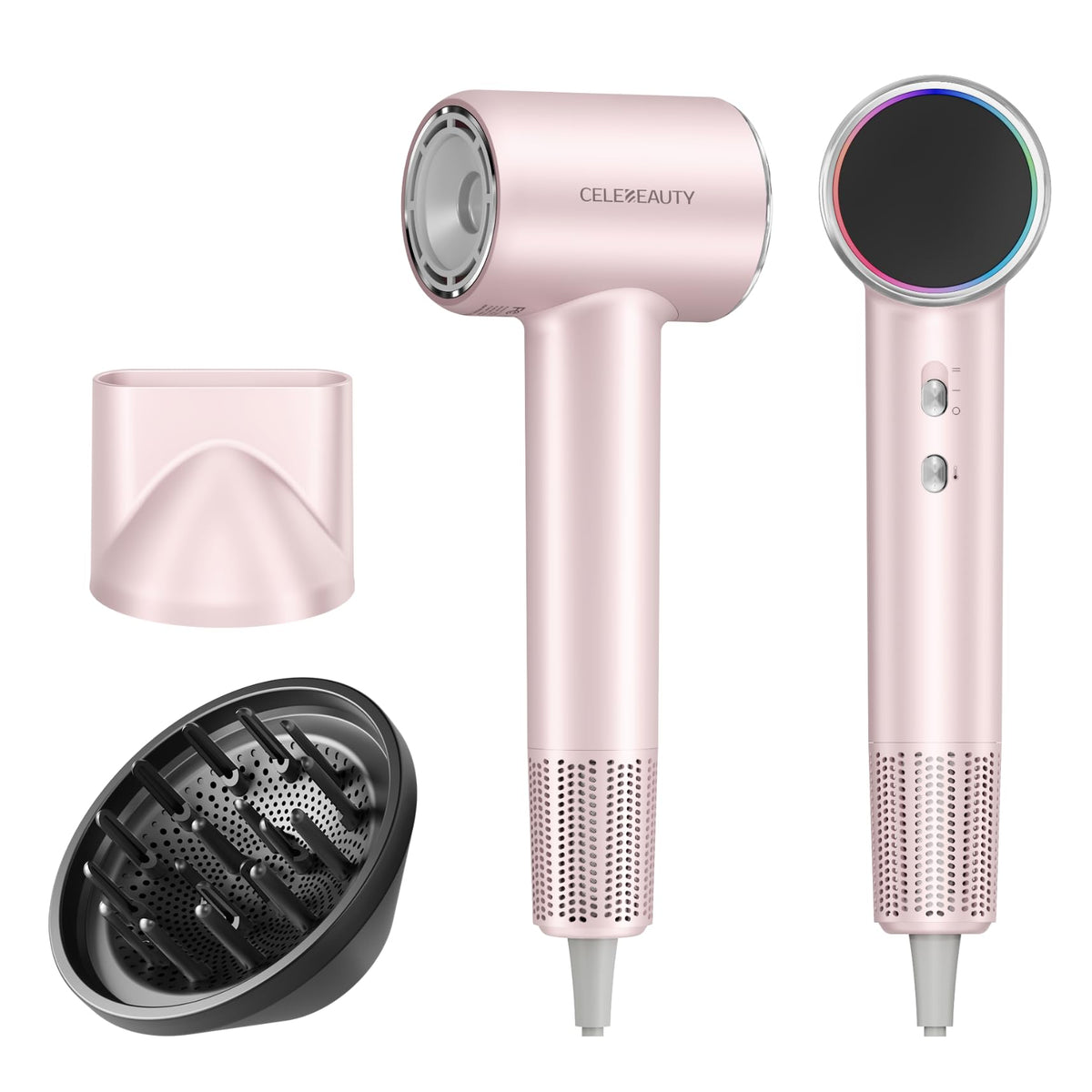 Ionic Hair Dryer with Diffuser for Curly Hair, 0.86lbs Travel Blow Dryer