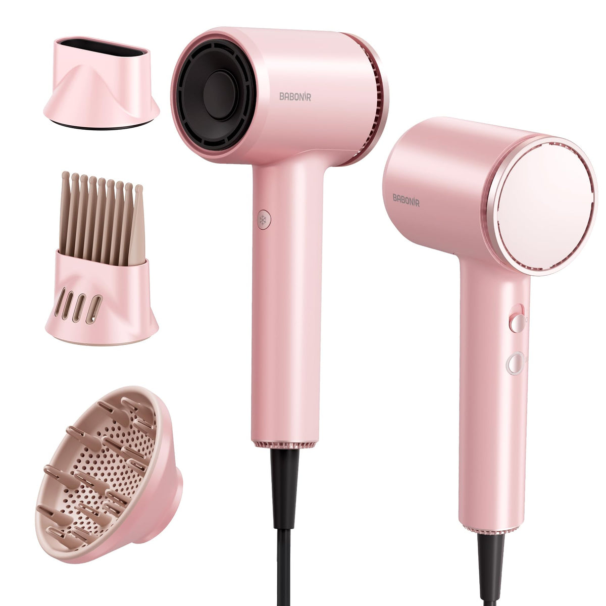 BABONIR Hair Dryer, 110,000 RPM High-Speed Brushless Motor for Fast Drying