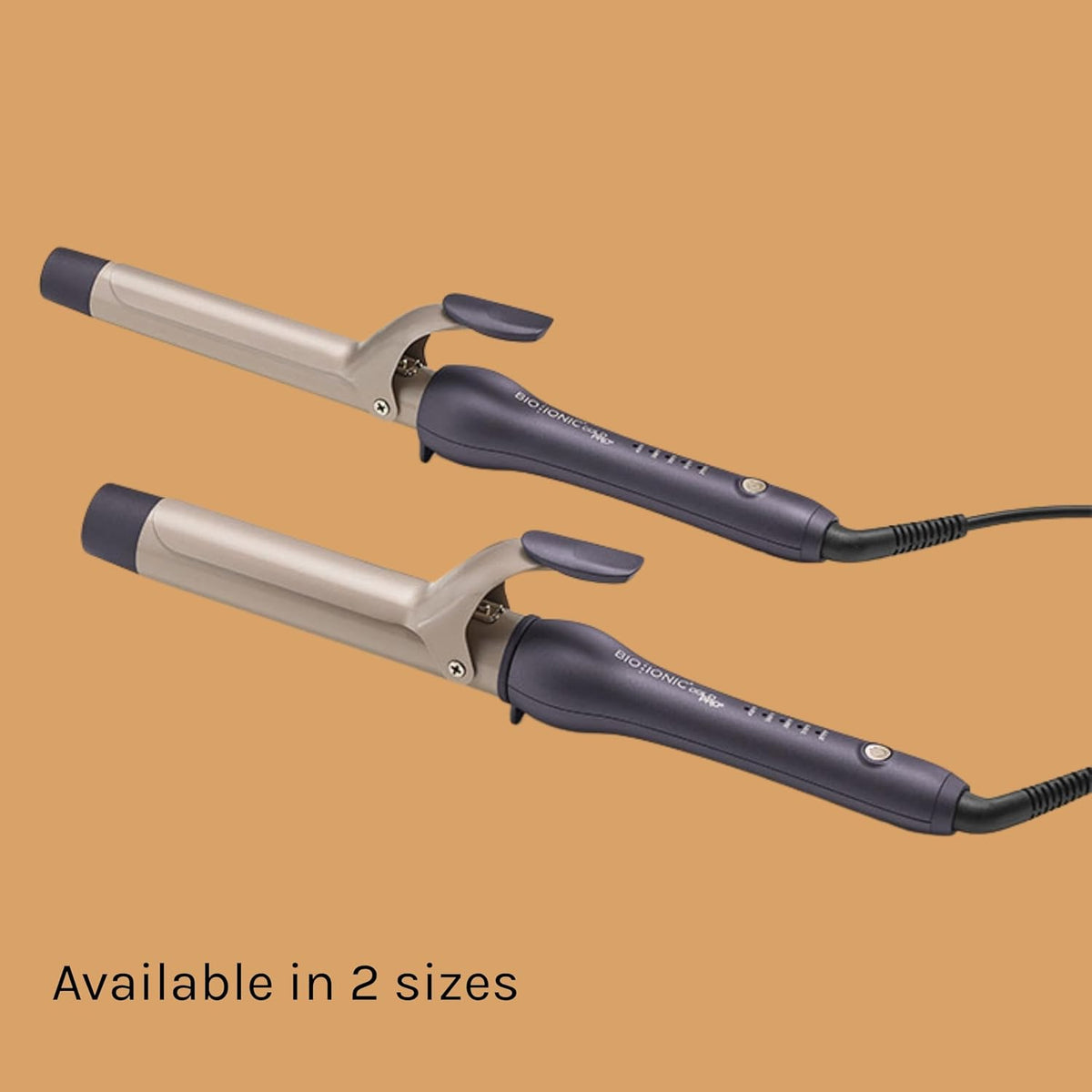 Bio Ionic GoldPro 1" or 1.25” Curling Iron, Blue, Moisturizing Heat & 24K Gold MX, New & Improved 15% Longer Barrel Ceramic Curling Iron, Adjustable Heat, Versatile Curling Wand for Long-Lasting Curls