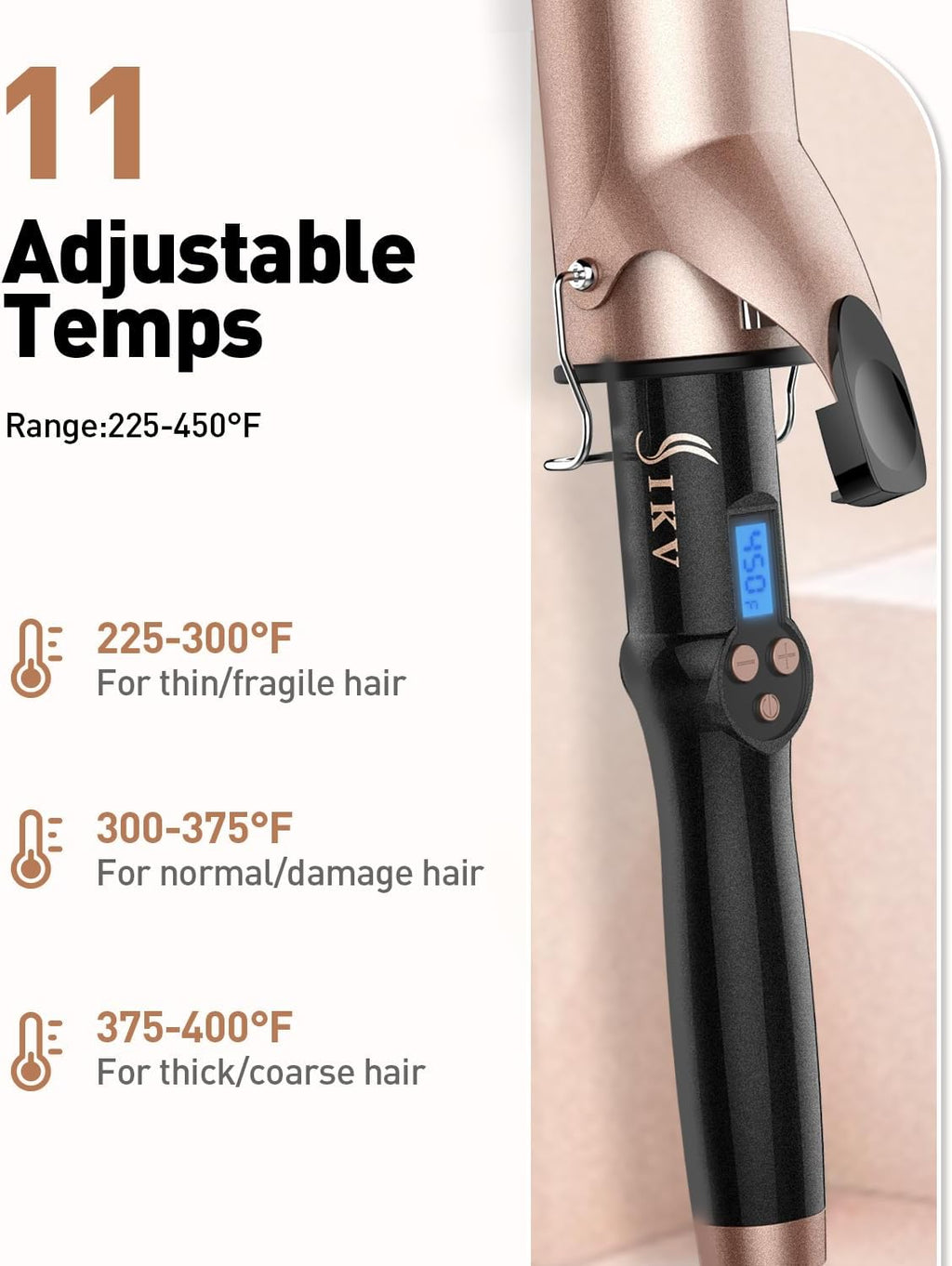 2 inch Curling Iron Extra Large Barrel for Long Hair，Create Big Curls