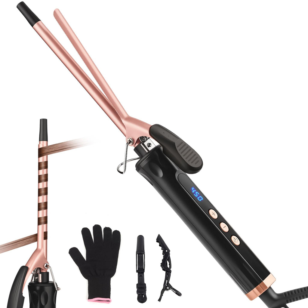 JAETON Hair Curling Iron Wand 1 1/4-Inch for Loose Curls, 190-450℉