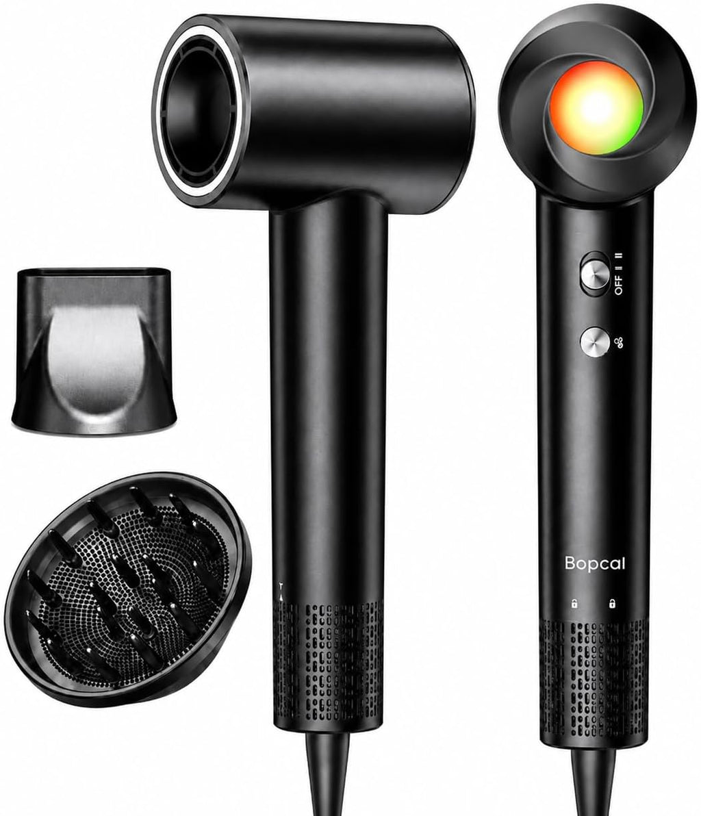 High Speed Hair Dryer, 160,000 RPM Fast Drying Blow Dryer with Diffuser