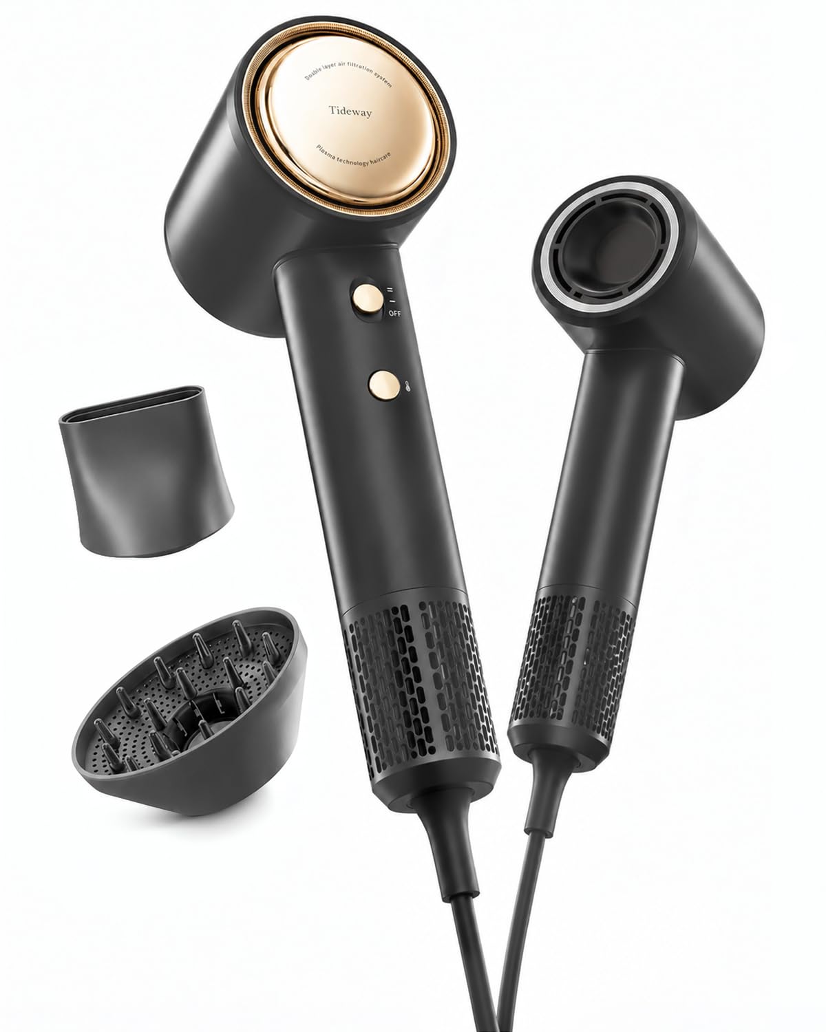Tideway Hair Dryer, High-Speed Blow Dryer with Magnetic Diffuser,110000 RPM