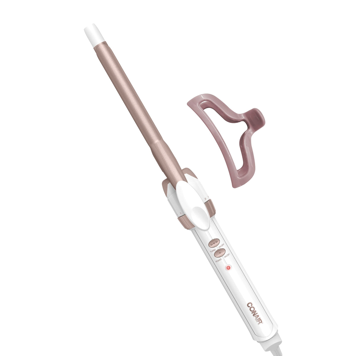 Conair Curling Iron, Double Ceramic, 1 1/2" Barrel, White/Rose Gold