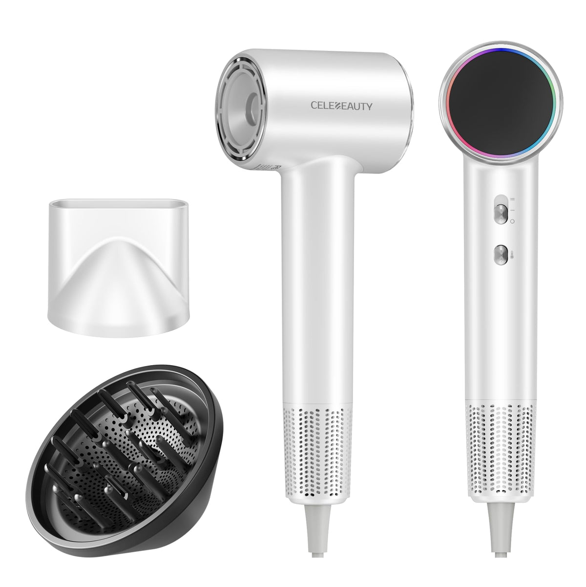Ionic Hair Dryer with Diffuser for Curly Hair, 0.86lbs Travel Blow Dryer