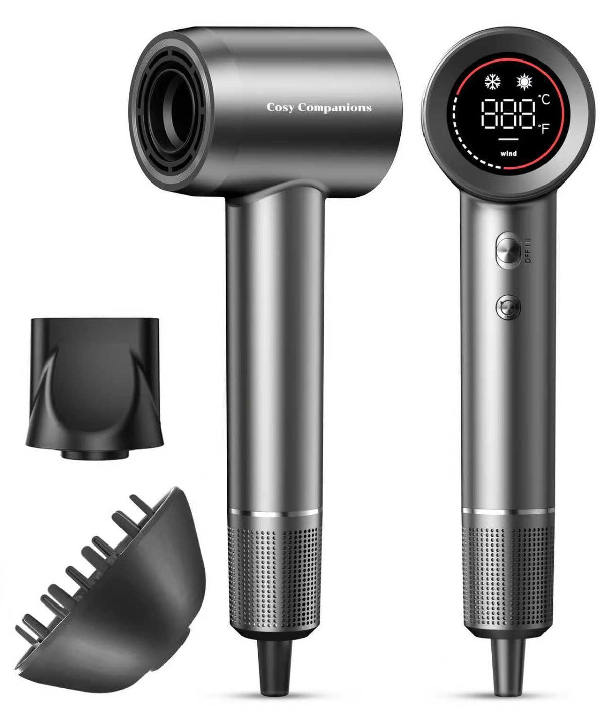Cosy Companions High Speed Ionic Hair Dryer, 150000 RPM Fast Drying Blow Dryer with 500 Million Negative Ions, Lightweight with Heat Protection for Women & Men, Professional Salon Dryer, Blue