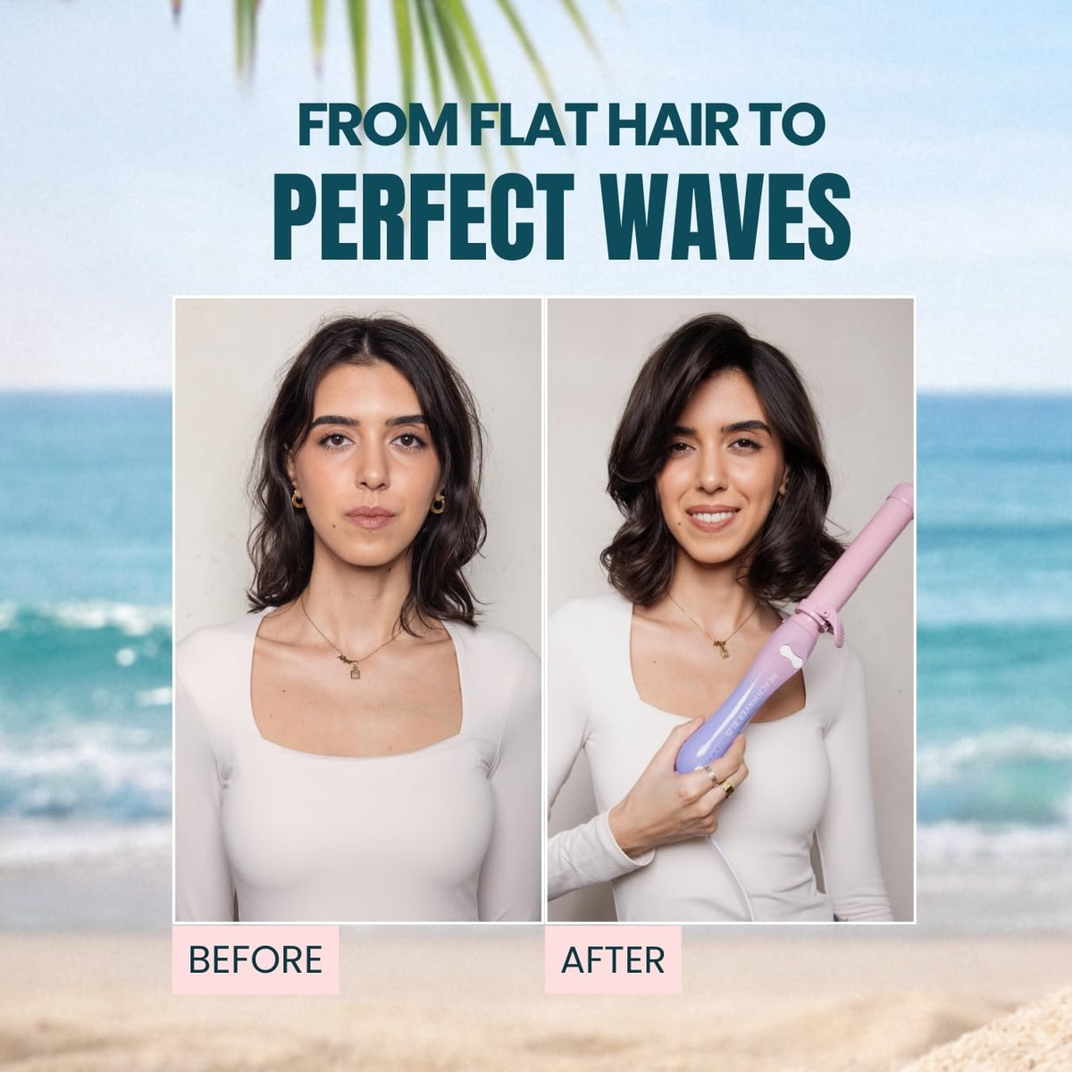 The Beachwaver Co. Rotating Curling Iron Ceramic Curling Iron - Largest Barrel Size for Long Hair! | Auto-Shut Off, Travel-Friendly, Dual Voltage