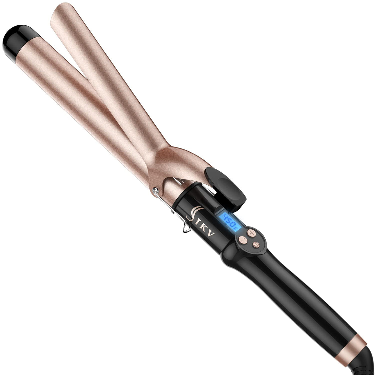 IKV 2 inch Curling Iron Extra Large,Long Barrel Curling Wand for Long Hair