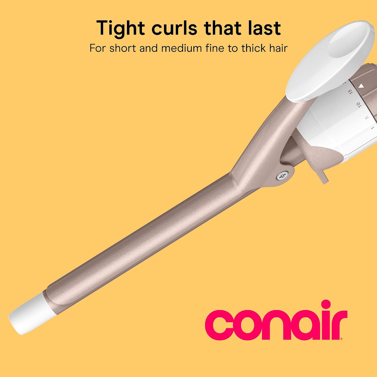 Conair Curling Iron, Double Ceramic, 1/2-in. Width, White/Rose Gold