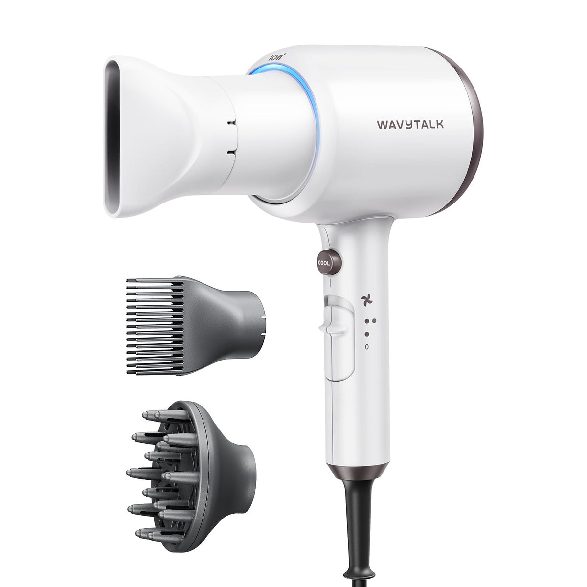 Wavytalk Blown Away Ionic Hair Dryer with Diffuser for Curly Hair