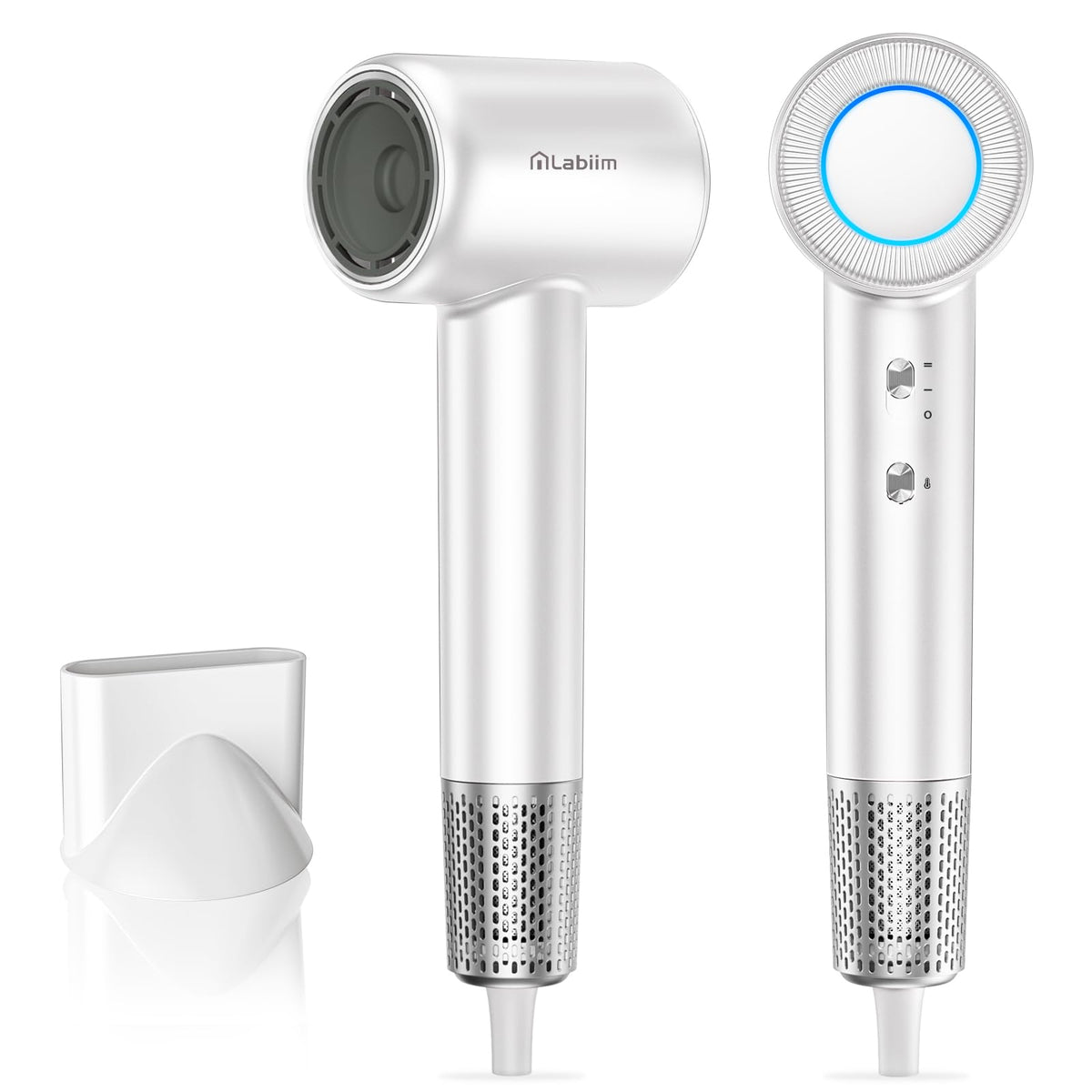 Labiim Hair Dryer,High-Speed Ionic Blow Dryer 110,000 RPM Motor,Cyber White