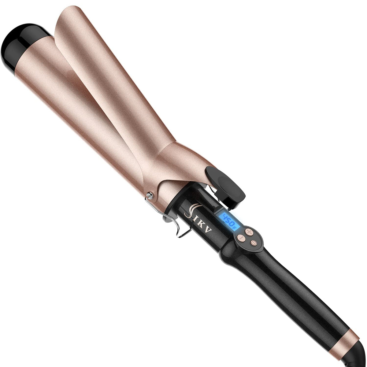 IKV 2 inch Curling Iron Extra Large,Long Barrel Curling Wand for Long Hair