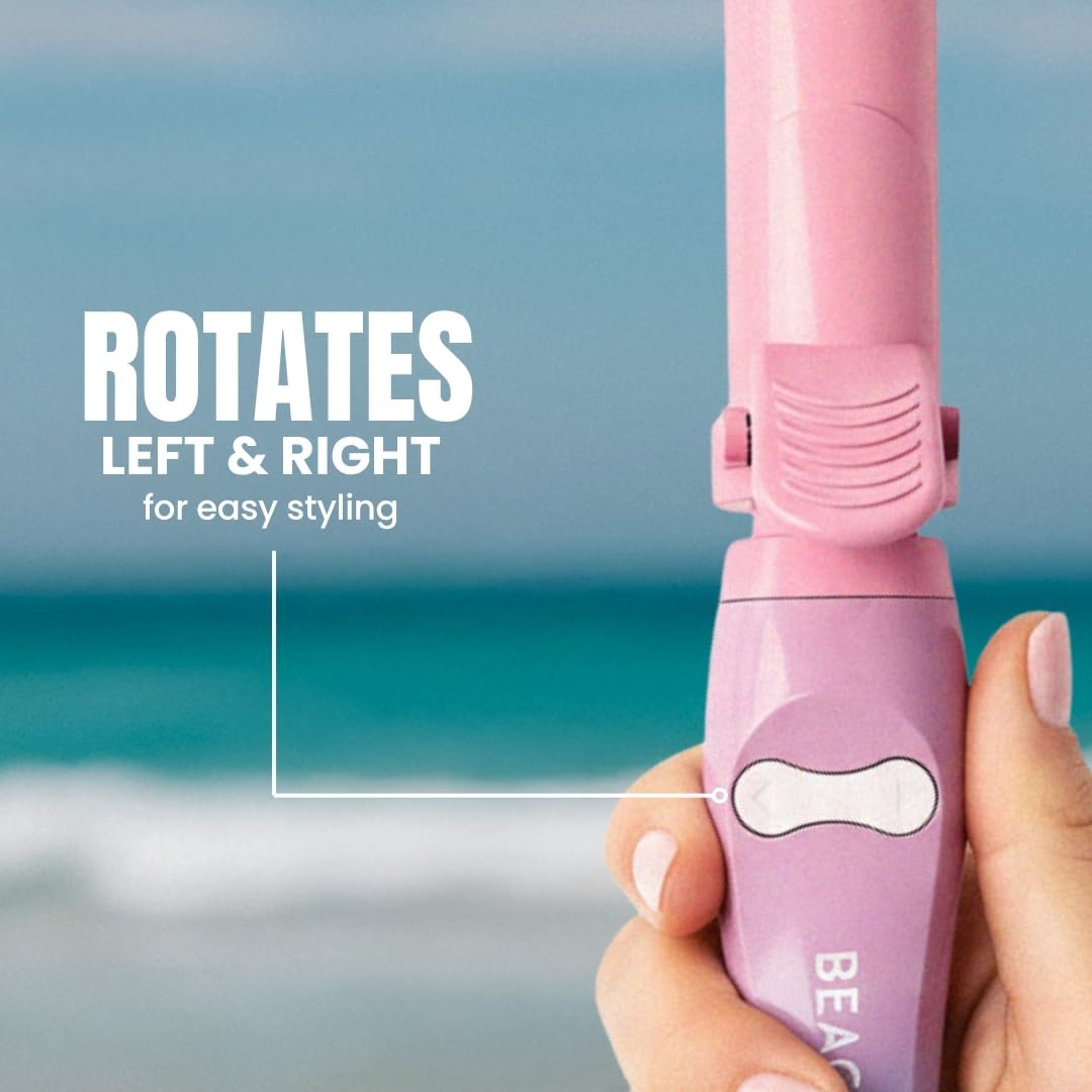 The Beachwaver Co. Rotating Curling Iron Ceramic Curling Iron - Largest Barrel Size for Long Hair! | Auto-Shut Off, Travel-Friendly, Dual Voltage
