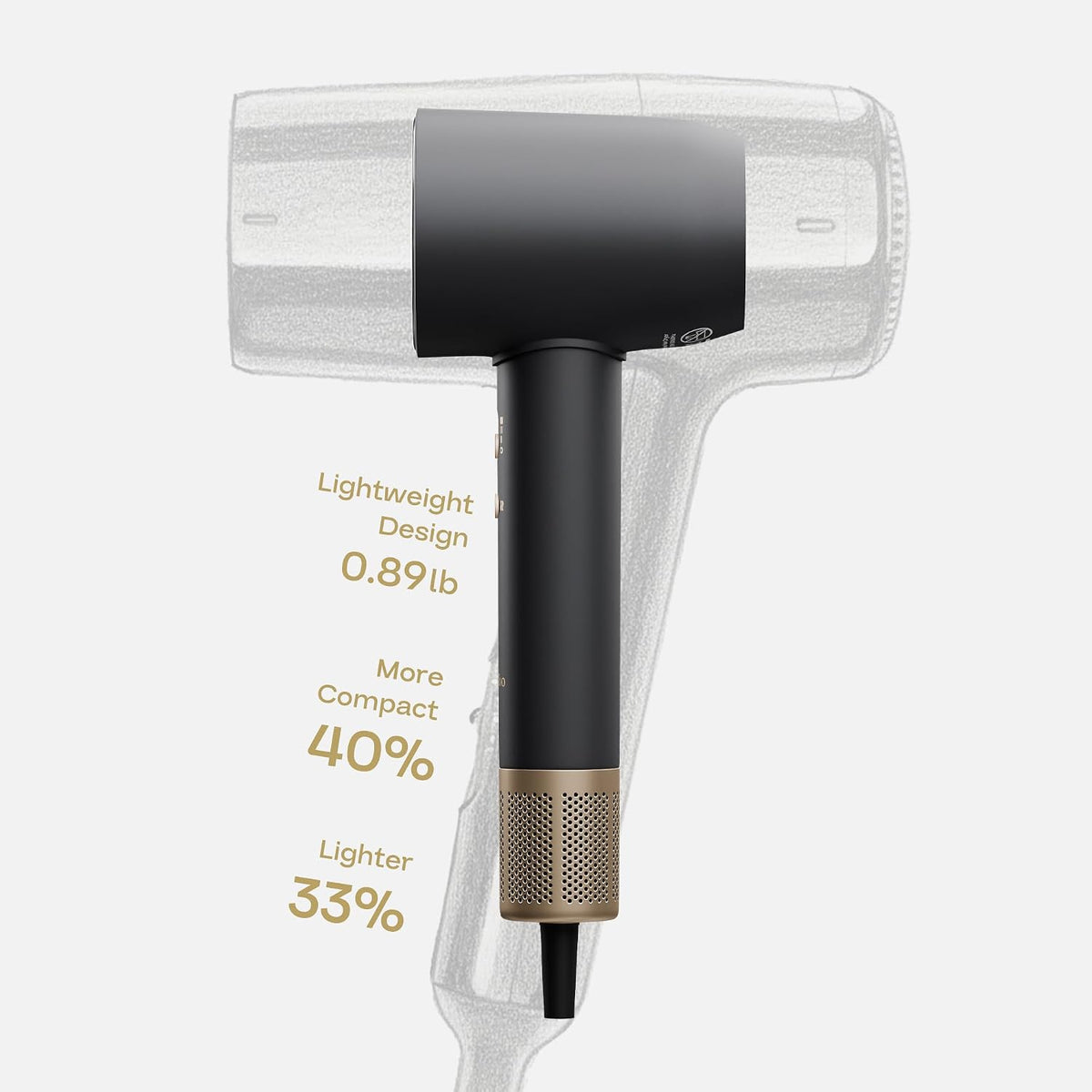 NeatToo High-Speed Ionic Hair Dryer, 1500W Brushless Blow Dryer with 160,000 RPM Motor, 500M Negative Ions, 3 Speeds, LCD Display & 360° Magnetic Nozzle