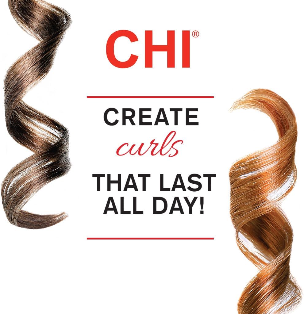 CHI Tourmaline Ceramic Curling Iron with Adjustable Temperature, 1″ Barrel