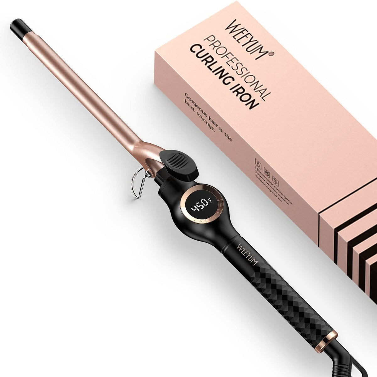 Large Curling Iron 2 Inch, Hair Curling Wand 2 Inch, Dual Voltage, Black