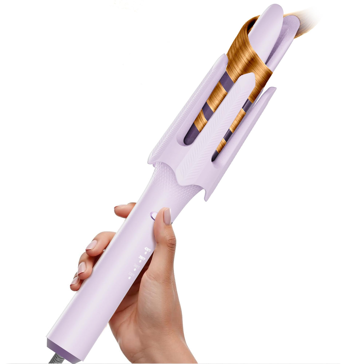 BILITOK Auto Curling Iron with 4 Temps, 3 Timers & Shut-Off (Pink)