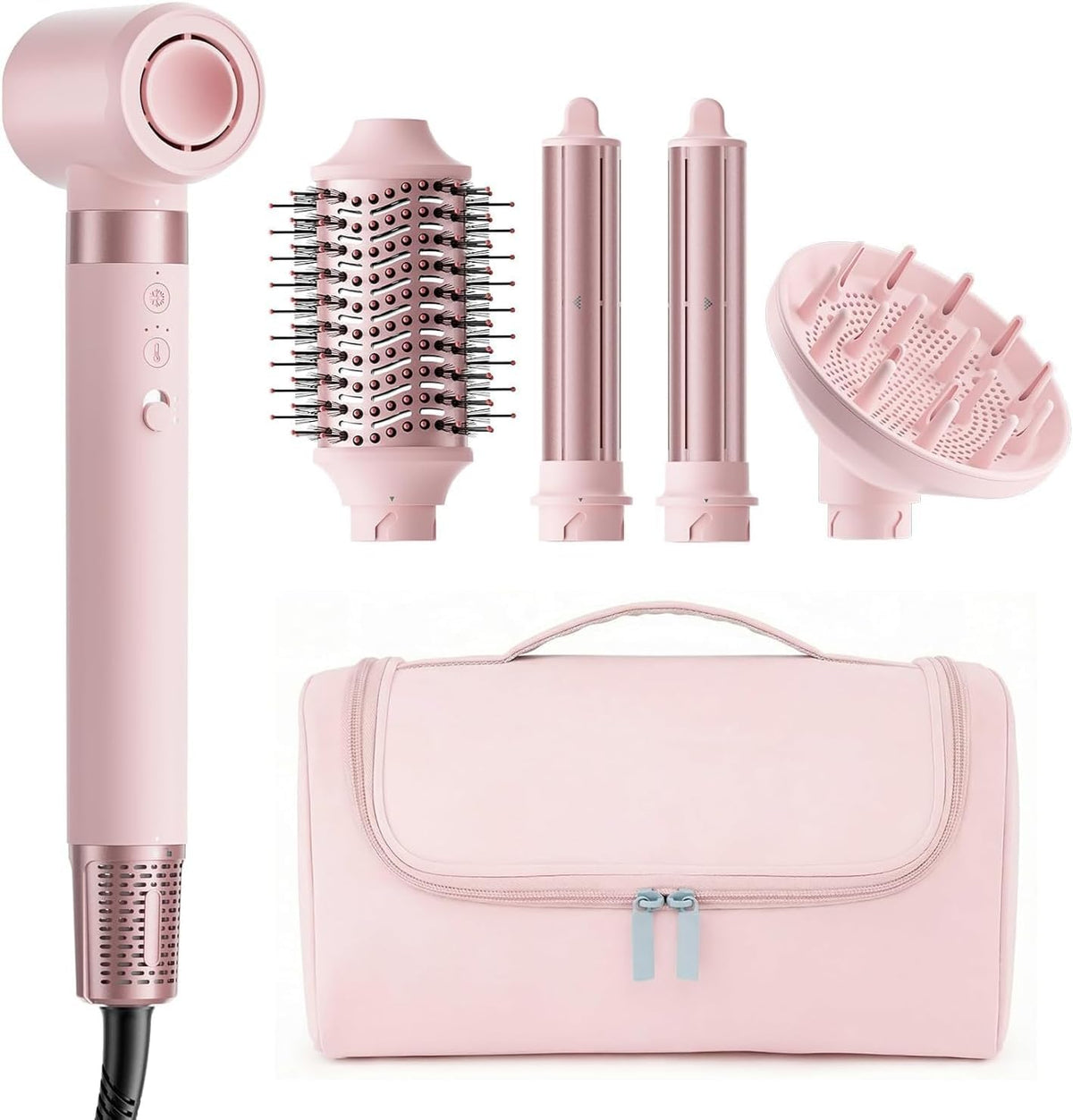 MESCOMB 5 in 1 Hot Air Styler Wrap for Fast Drying, Straightening,Curling
