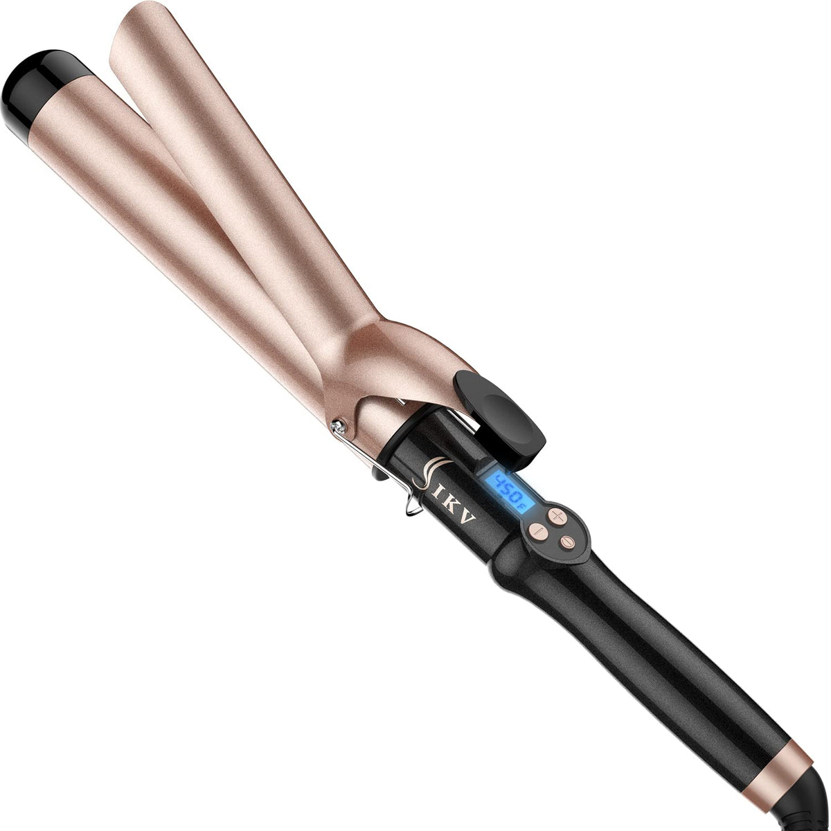 IKV 2 inch Curling Iron Extra Large,Long Barrel Curling Wand for Long Hair