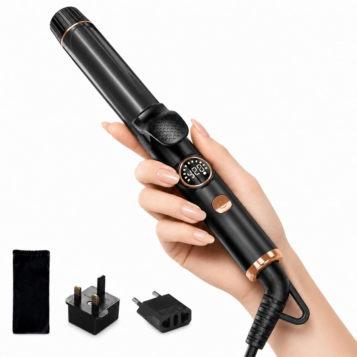 CIVEYA 1 Inch Mini Travel Curling Iron for Short Hair