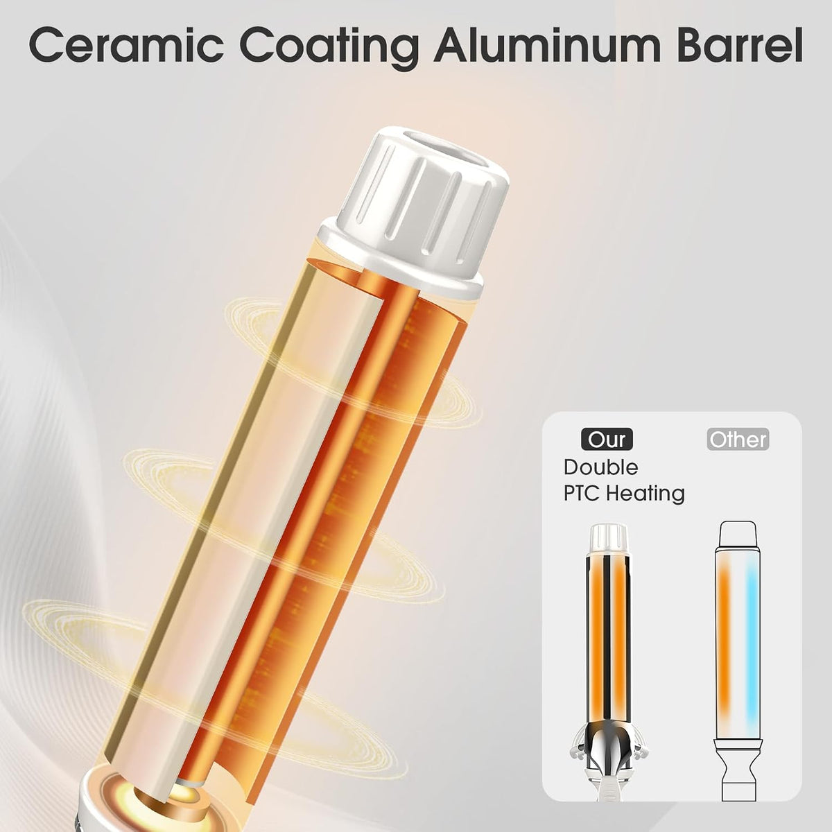 BANGMENG 1.75 Inch Large Curling Iron, Extra Long Barrel for Long Hair