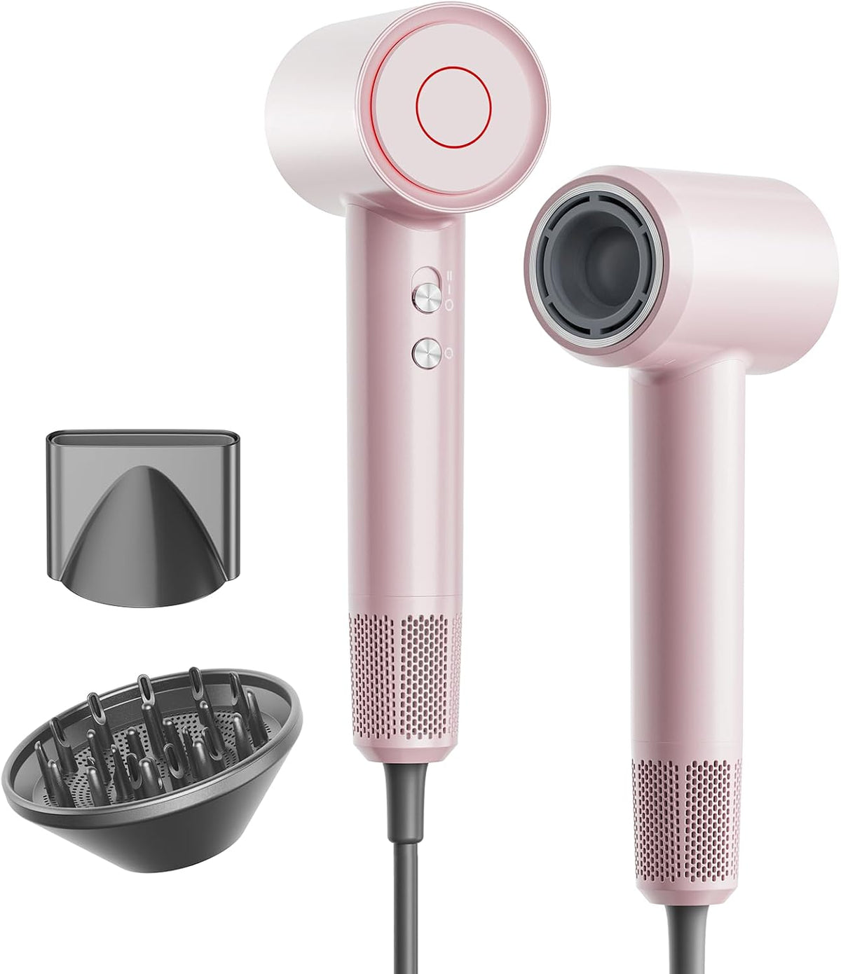 Hair Dryer, 160,000 RPM High-Speed Ionic Blow Dryer with Brushless Motor for Fast Drying, 500 Million Ions Frizz Control, Low Noise Hairdryer with Magnetic Diffuser & Nozzle for Curly Hair Home Travel